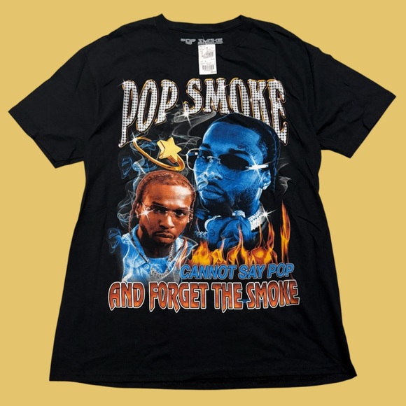 Pop Smoke “Cannot Say Pop And Forget The Smoke” Tee - Picture 1 of 6